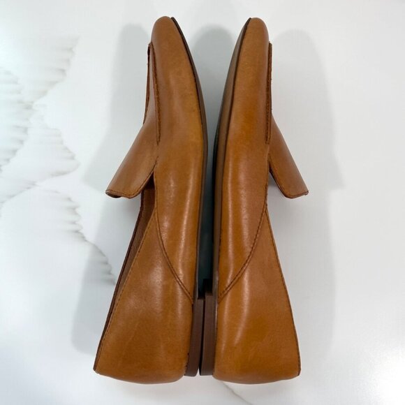 Madewell Leather Loafers Pointed Toe Flats Shoes Tan Preppy Office Womens 6.5 - Picture 7 of 12